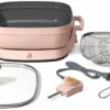 Electric Skillet with Transparent Lid for Perfect Cooking.