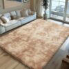 Faux Fur Rug Carpet for Sofa Seating Area.