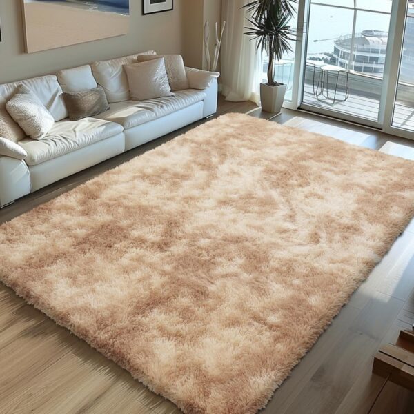 Faux Fur Rug Carpet for Sofa Seating Area.
