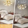 Designer ceramic chandelier with warm glow for bedrooms and foyers.