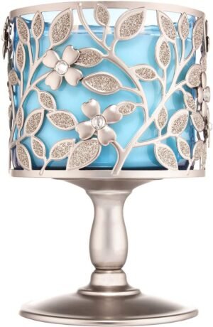 Luxury crystal candle holders with modern design.