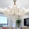 Elegant modern crystal candle-style chandelier