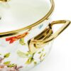 Durable quart enamel cookware pot featuring nonstick ceramic coating and heat-resistant handles for everyday cooking.