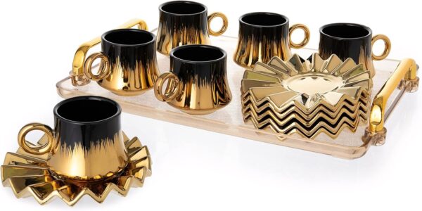 Stylish matte finish ceramic coffee cup with saucer, ideal for modern kitchens.