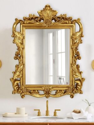 Antique Gold Mirror enhancing home décor with luxury charm.