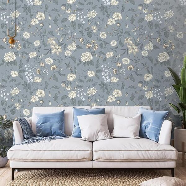 Bold tropical floral wallpaper for stunning accent walls.