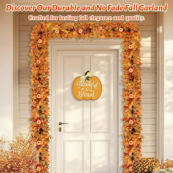 Lifelike artificial maple leaves in yellow and orange for Thanksgiving and fall decorations.