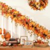 Lifelike artificial decoration leaves in warm autumn colors, perfect for mantels, tables, weddings, and seasonal home decor.