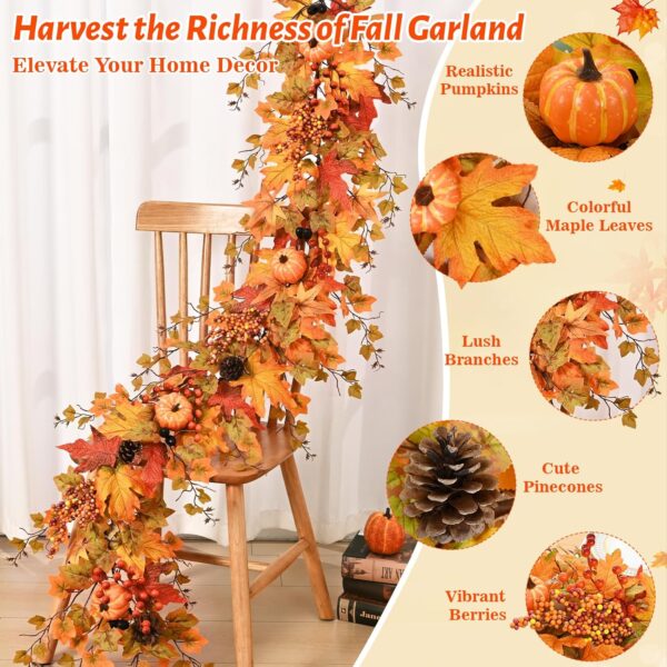 Artificial Decoration Leaves on Chair – Cozy Autumn Home Decor