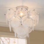 Premium glass ceiling chandelier with artistic design and adjustable lighting.