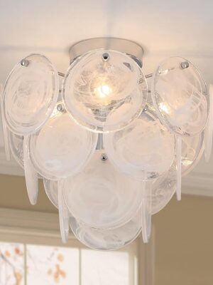 Premium glass ceiling chandelier with artistic design and adjustable lighting.