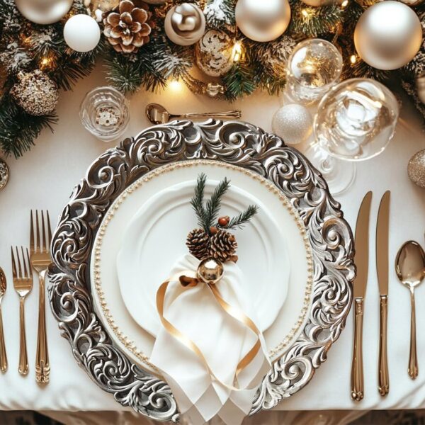 Elegant Grace antique silver plates designed for dining, serving, and decorative displays.