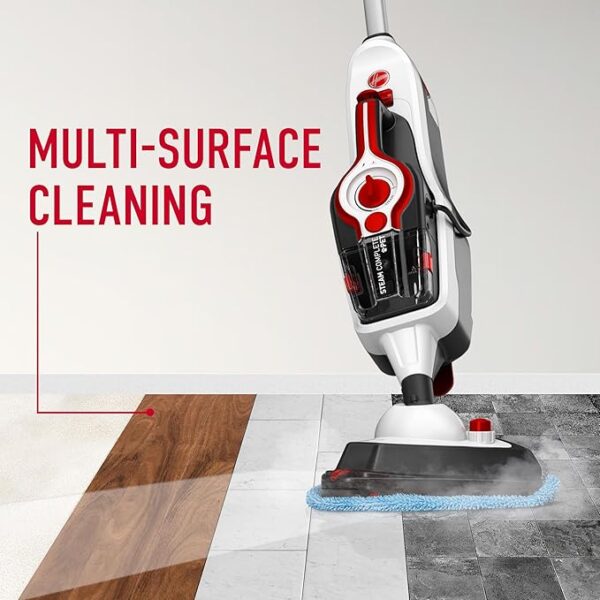 Eco-friendly steam mop floor cleaner with adjustable steam settings.