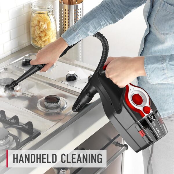 High-powered steam mop floor cleaner for deep sanitization.