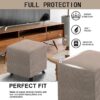 Soft velvet Ottoman Cover Square for luxury interiors.