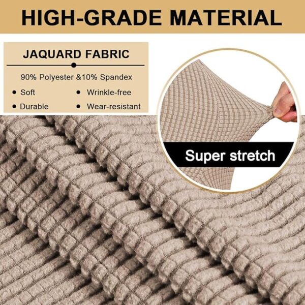 Protective Ottoman Cover Square – stain-resistant and stylish.