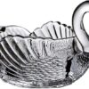 GlassyGrace swan-shaped glass bowl that blends functionality with decorative elegance.