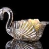 Modern glass swan bowl for fruits, dry fruits, chocolates, and decorative display.