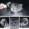 Transparent glass bowl in swan design – ideal for dining table and coffee table centerpiece.