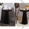 Stylish small pedestal end table with sturdy construction, suitable for lamps, books, or decorative accents.