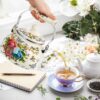Glossy enamel tea kettle – perfect kitchen essential for tea & coffee lovers