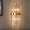 Luxury crystal wall lamp with sparkling crystals for modern interiors.