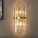 Luxury crystal wall lamp with sparkling crystals for modern interiors.