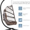 Elegant Grey Hanging Chair with Stand