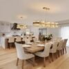 Rectangle gold crystal raindrop chandelier ceiling light