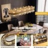 Modern crystal chandelier gold finish ceiling fixture