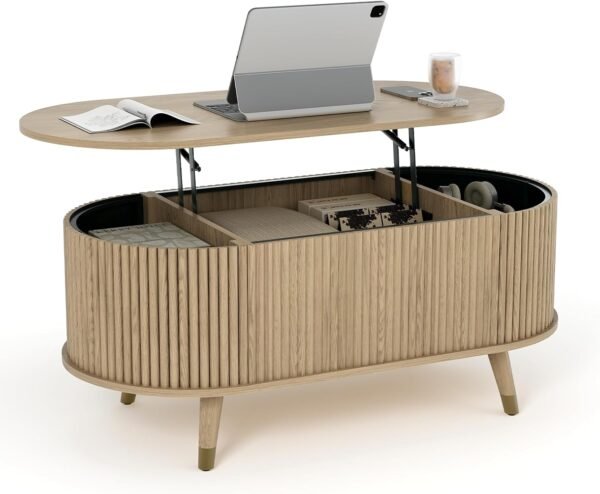 Modern lift top coffee table with hidden storage