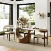 Modern dining table for 6-8 styled in an elegant dining room