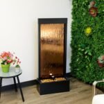 LED Mirror Waterfall Floor Fountain