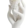 Modern white sculptural flower vase for living room