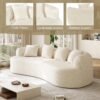 Luxury modern curved couch for contemporary home decor